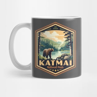 Katmai  National Park Vintage WPA Style National Parks Art Mug